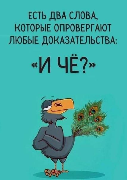 ЕСТЬ ДВА СЛОВА КОТОРЫЕ ОПРОВЕРГАЮТ ЛЮБЫЕ ДОКАЗАТЕЛЬСТВА И ЧЁ