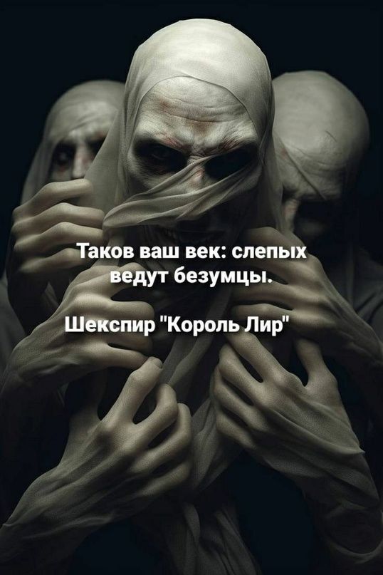 Таков ваш век: слепых ведут безумцы.
Шекспир 