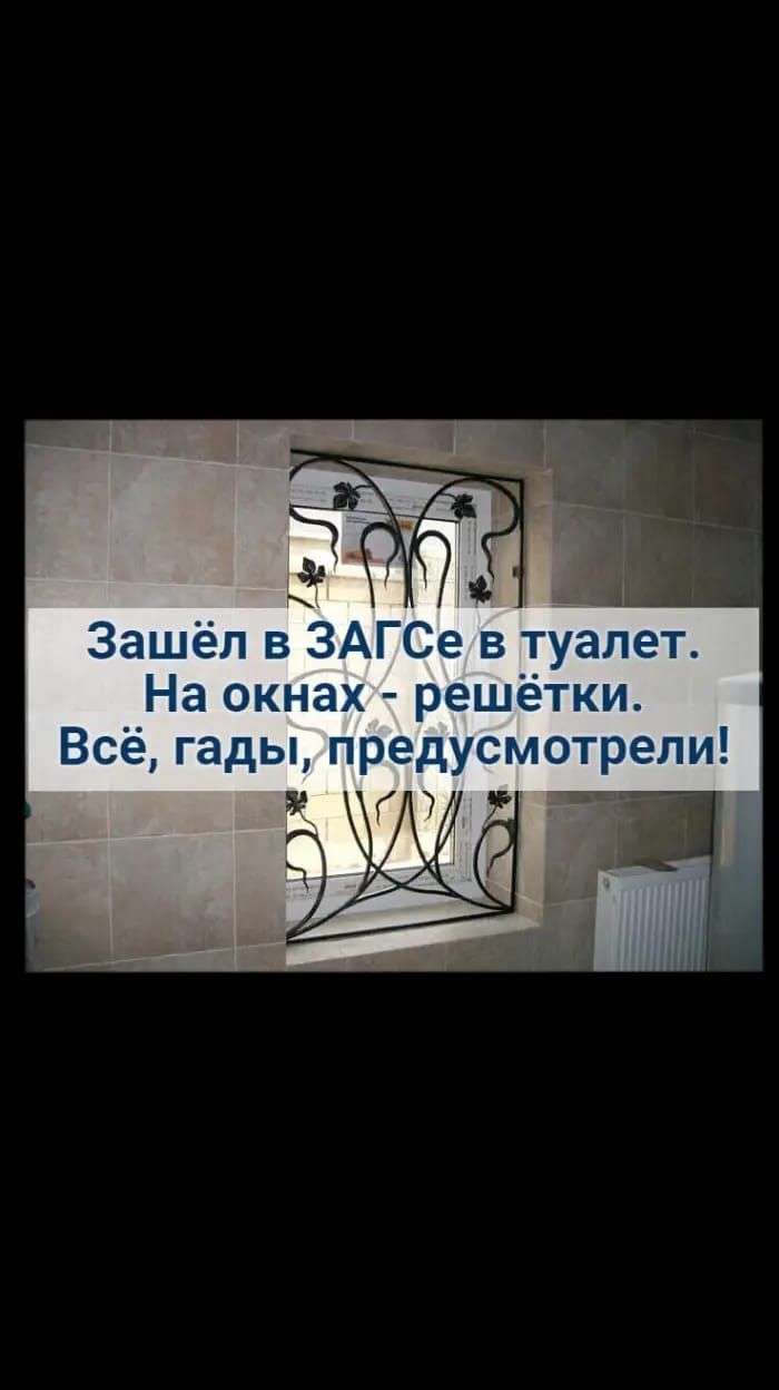 Зашёл в ЗАГСе в туаііет На окнах решётки Всё гады предусмотрели 3