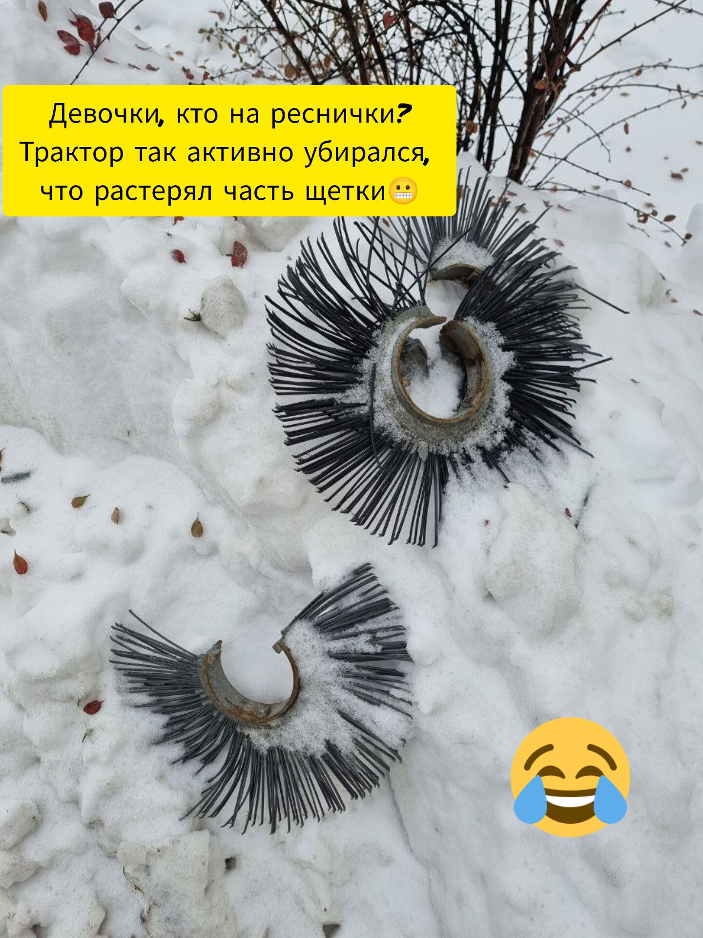 Девочки то на реснички Трактор так активно убиралщ что растерял часть щетки _