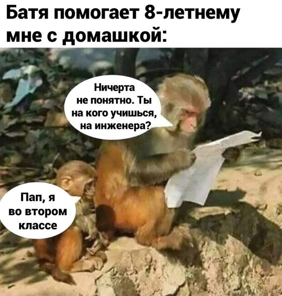 Батя помогает 8 летнему мне с домашкой не понято Ты на кого учишься на инженера _ Пап я 7 во втором классе