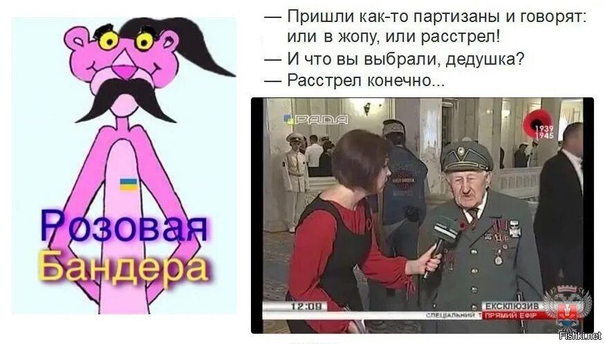 Пришли как-то партизаны и говорят: или в жопу, или расстрел! И что вы выбрали, дедушка? Расстрел конечно..