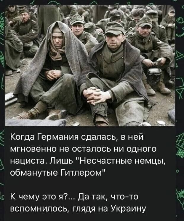 Когда Германия сдалась, в ней мгновенно не осталось ни одного нациста. Лишь 