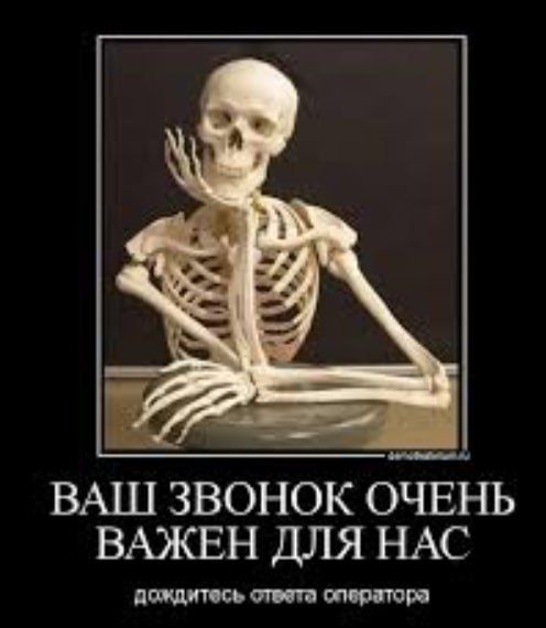ВАШ ЗВОНОК ОЧЕНЬ ВАЖЕН ДЛЯ НАС
дождитесь ответа оператора