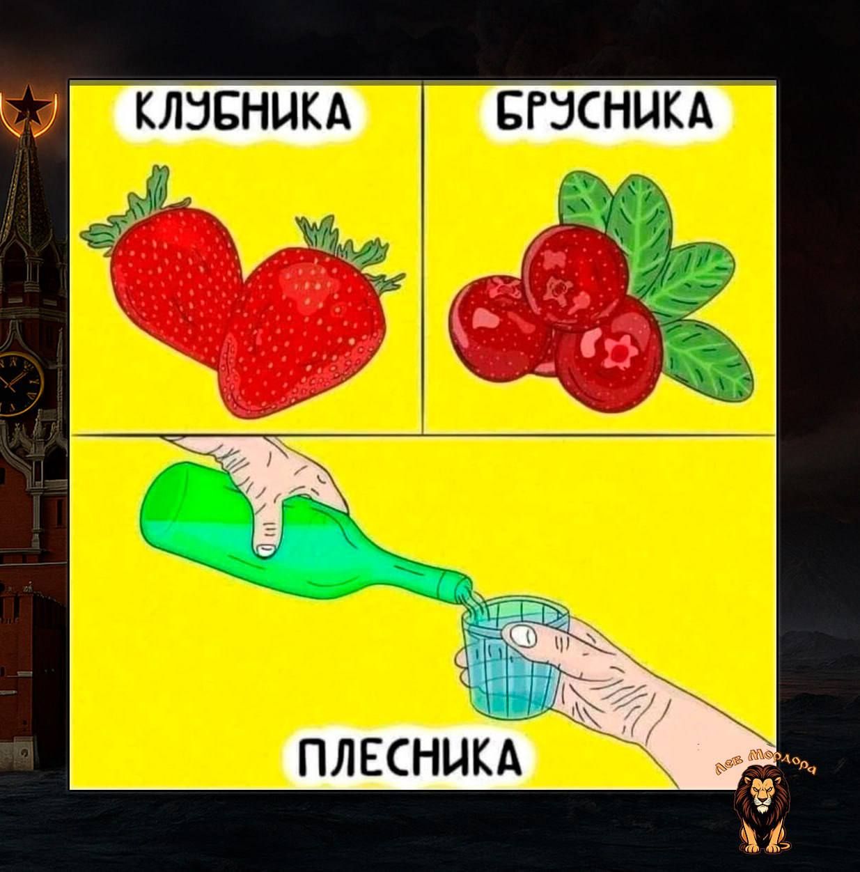КЛУБНИКА
БРУШНИКА
ПЛЕСНИКА