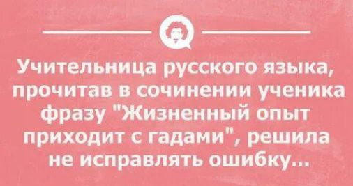 Учительница русского языка, прочитав в сочинении ученика фразу 