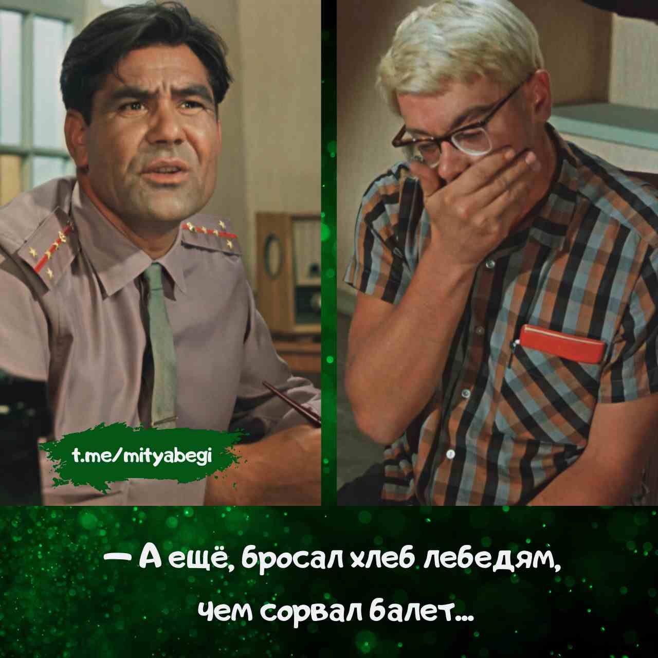 — А ещё, бросал хлеб лебедям, чем сорвал балет...