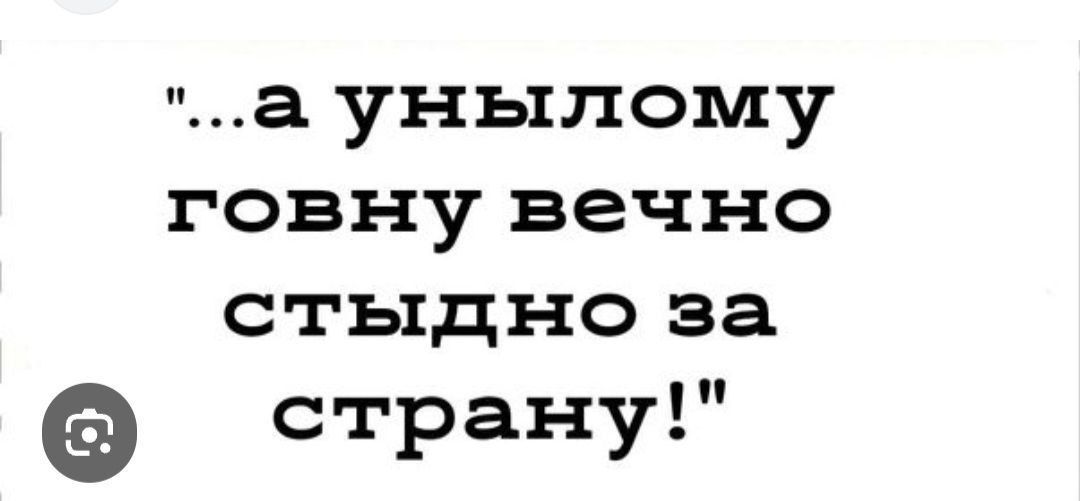 ...а унылому говну вечно стыдно за страну!