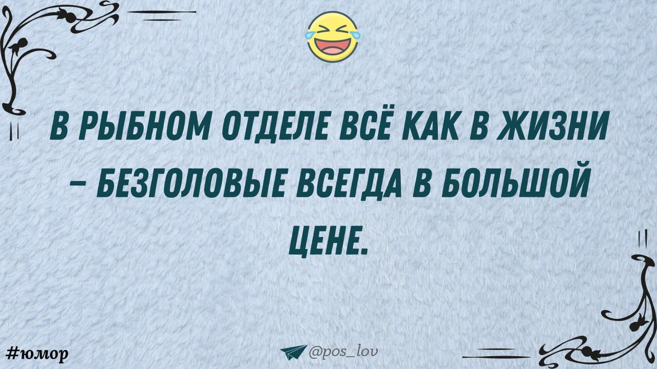 В рыбном отделе всё как в жизни – безголовые всегда в большой цене.