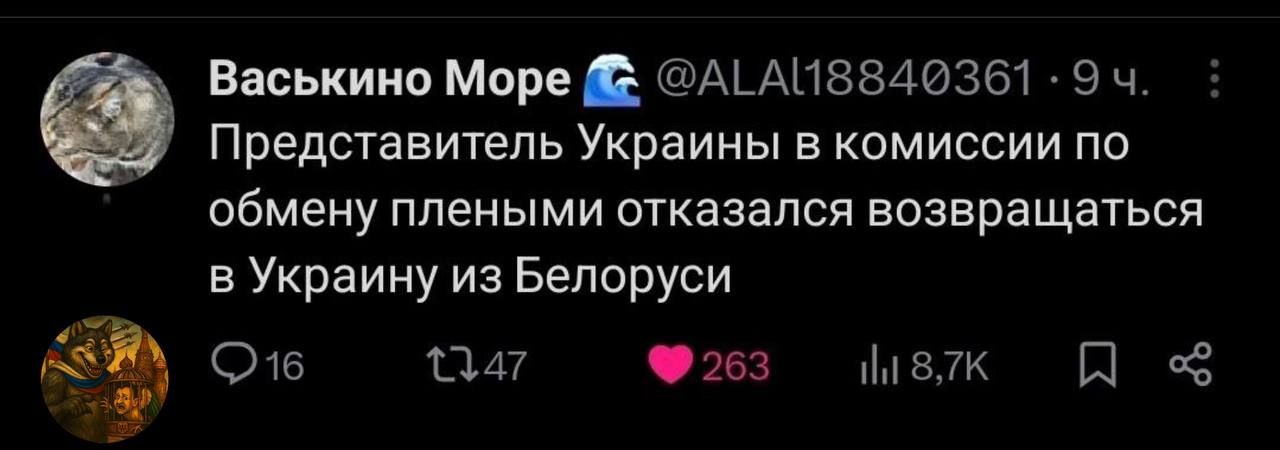 Представитель Украины в комиссии по обмену пленными отказался возвращаться в Украину из Беларуси