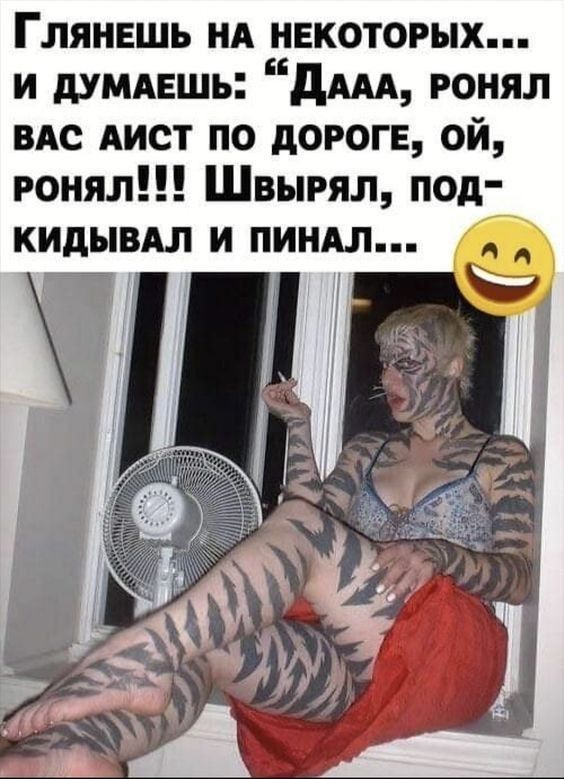 Глянешь на некоторых... и думаешь: «Даа, ронял вас айст по дороге, ой, ронял!!! Швырал, под-кидывал и пинал...»