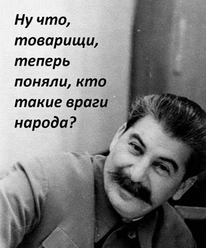 Ну что, товарищи, теперь поняли, кто такие враги народа?