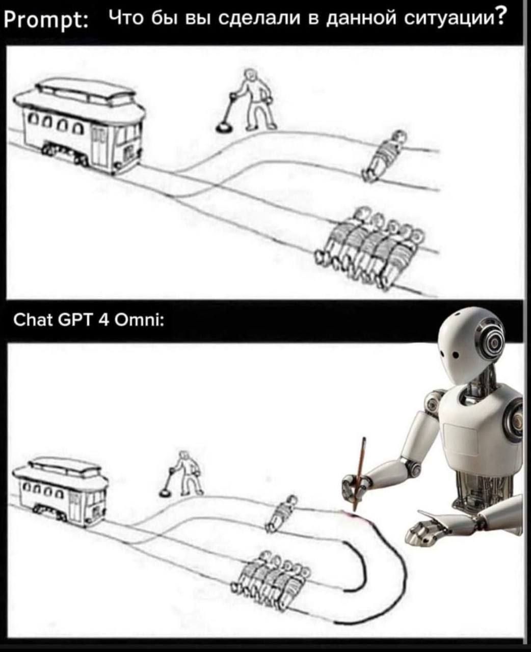 Prompt: Что бы вы сделали в данной ситуации? Chat GPT 4 OmnI: