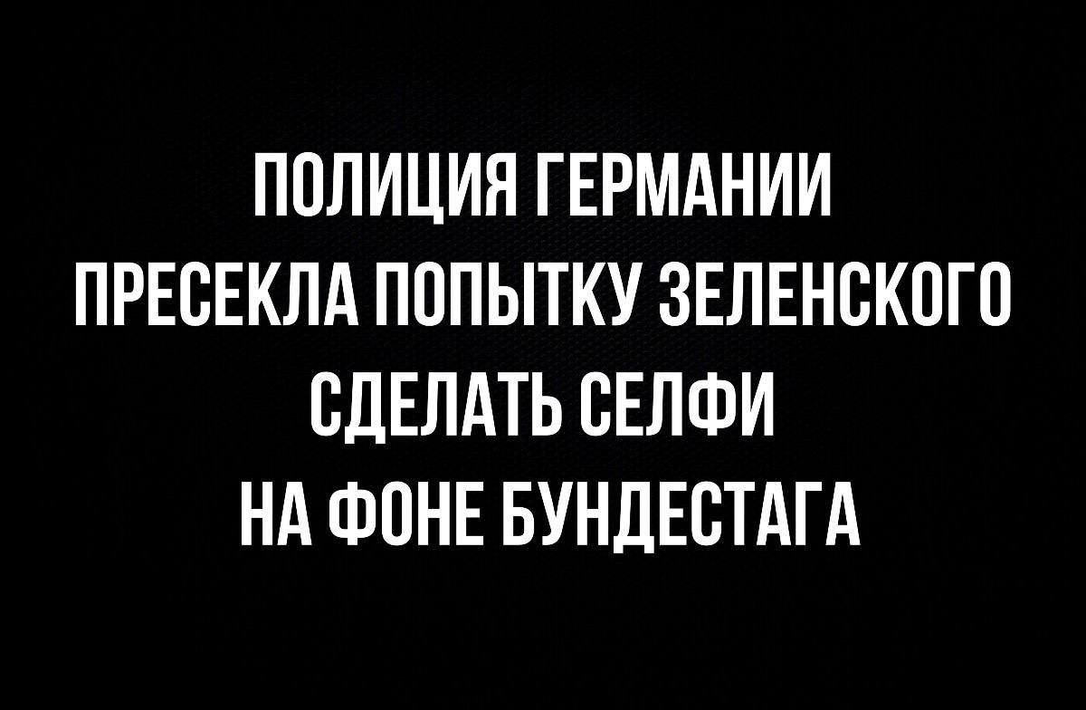 ПОЛИЦИЯ ГЕРМАНИИ ПРЕСЕКЛА ПОПЫТКУ ЗЕЛЕНСКОГО СДЕЛАТЬ СЕЛФИ НА ФОНЕ БУНДЕСТАГА