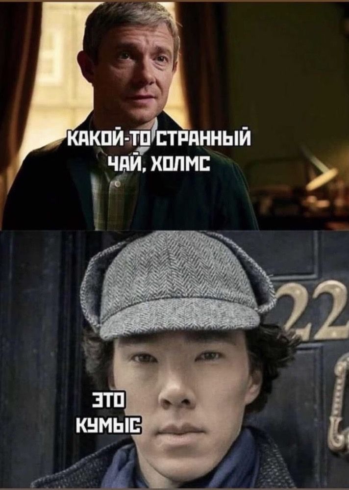 КАКОЙ-ТО СТРАННЫЙ ЧАЙ, ХОЛМС
ЭТО КУМЫС