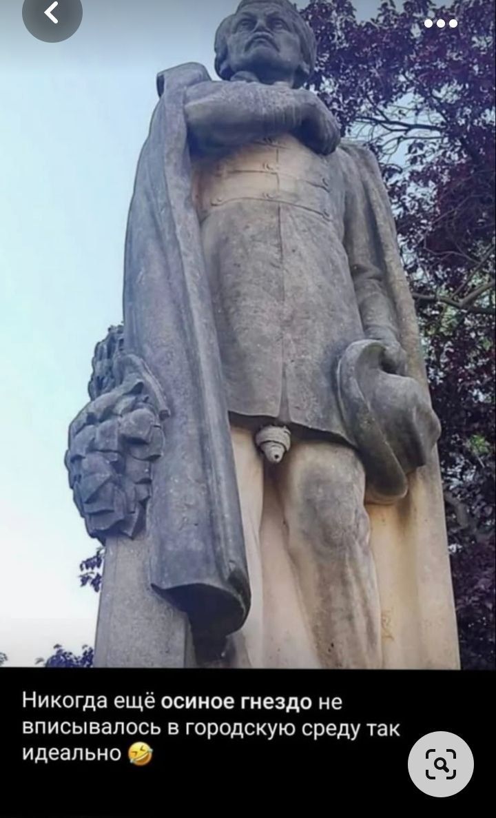 Никогда ещё осиное гнездо не вписывалось в городскую среду так идеально 🤣