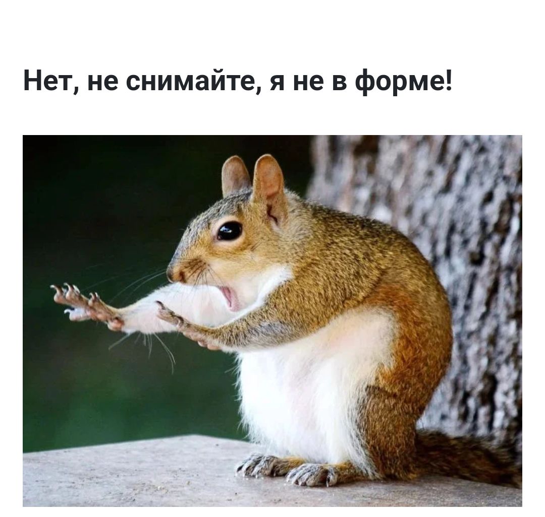 Нет не снимайте я не в форме