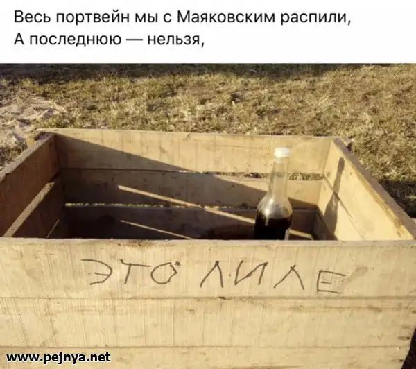 Весь портвейн мыс Маяковским распили А последнюю нельзя ЭГО А ИА В ре1пуа не 1
