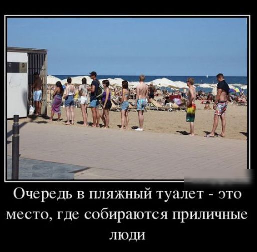 Очередь в пляжный туалет это место где собираются приличные люди