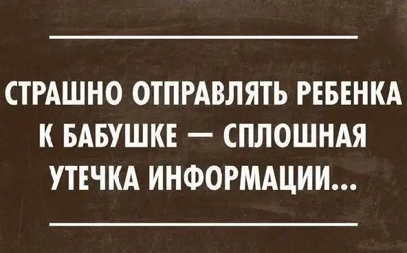 СТРАШНО ОТПРАВЛЯТЬ РЕБЕНКА К БАБУШКЕ СПЛОШНАЯ УТЕЧКА ИНФОРМАЦИИ