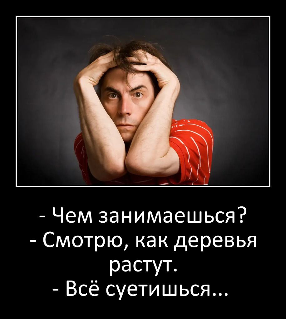 Чем занимаешься Смотрю как деревья растут Всё суетишься