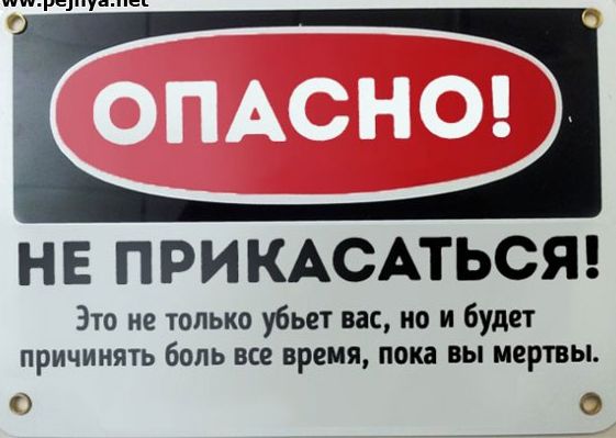 НЕ ПРИ КАСАТЬСЯ Это не только убьет вас но и будет причинять бопь все время пока вы мертвы О