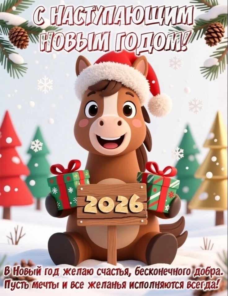С НАСТУПАЮЩИМ НОВЫМ ГОДОМ!

В Новый год желаю счастья, бесконечного добра. Пусть мечты и все желания исполняются всегда!