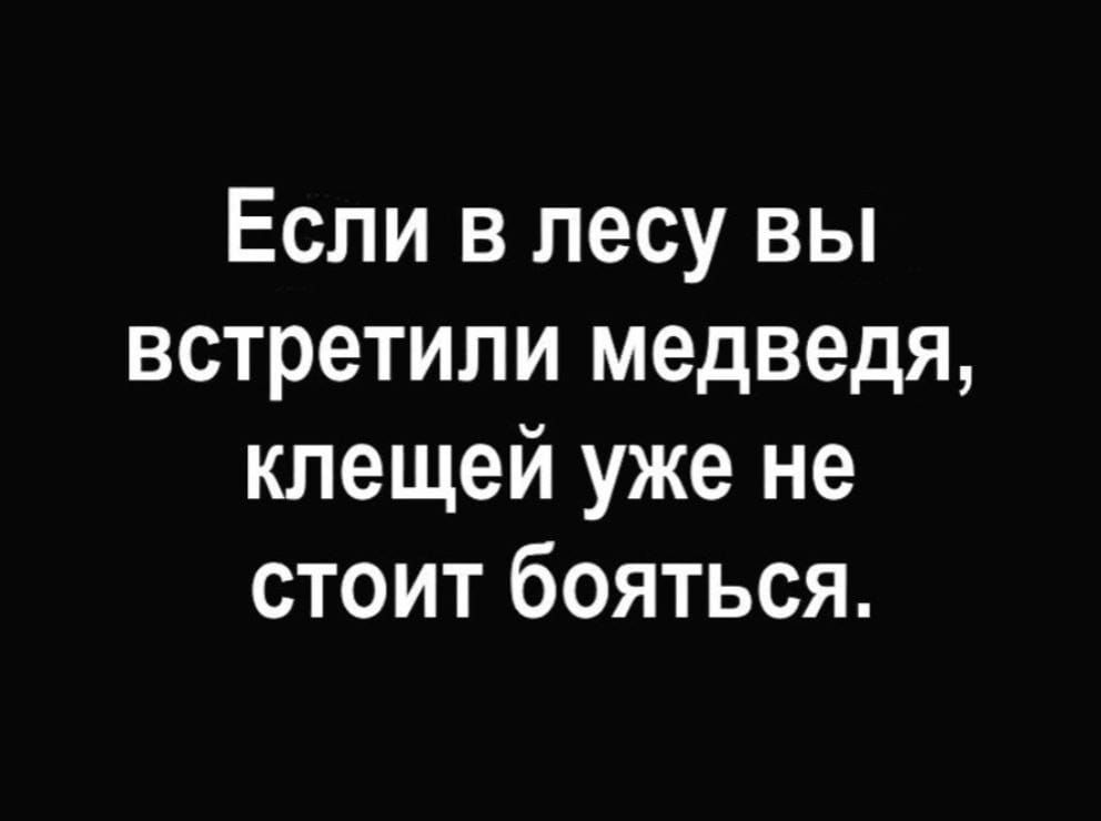 Если в лесу вы встретили медведя клещей уже не стоит бояться