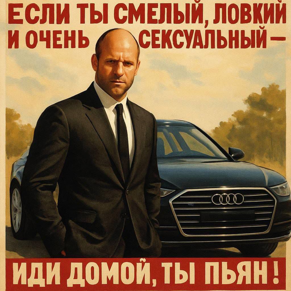 ЕСЛИ ТЫ СМЕЛЫЙ, ЛОВКИЙ И ОЧЕНЬ СЕКСУАЛЬНЫЙ - ИДИ ДОМОЙ, ТЫ ПЬЯН!