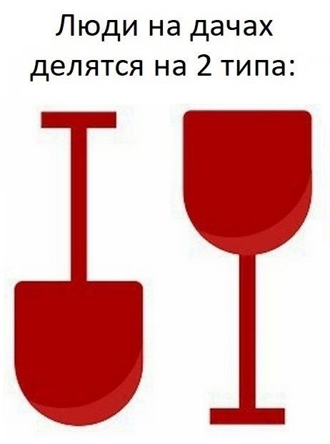 Люди на дачах делятся на 2 типа: