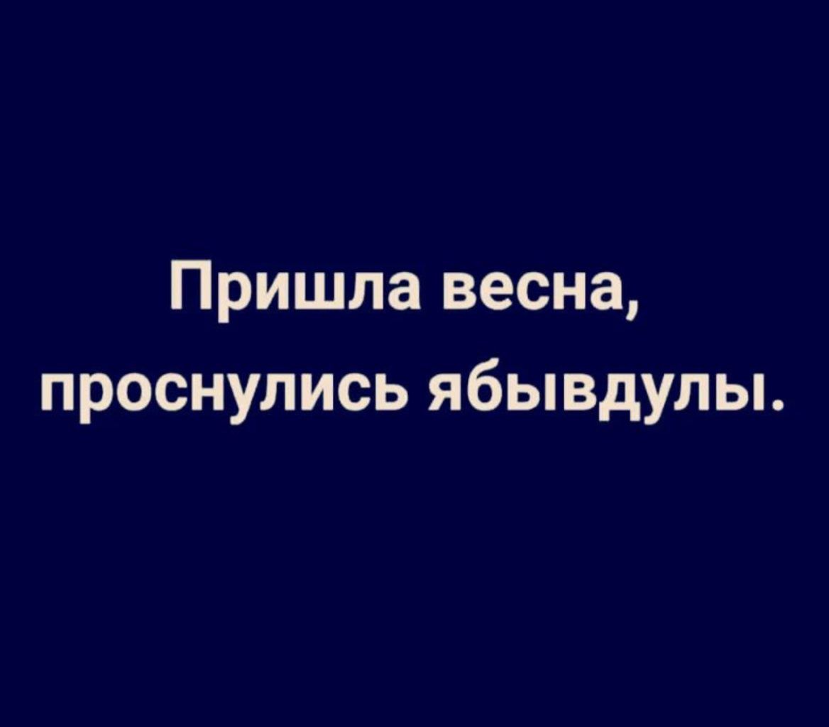 Пришла весна проснулись ябывдупы