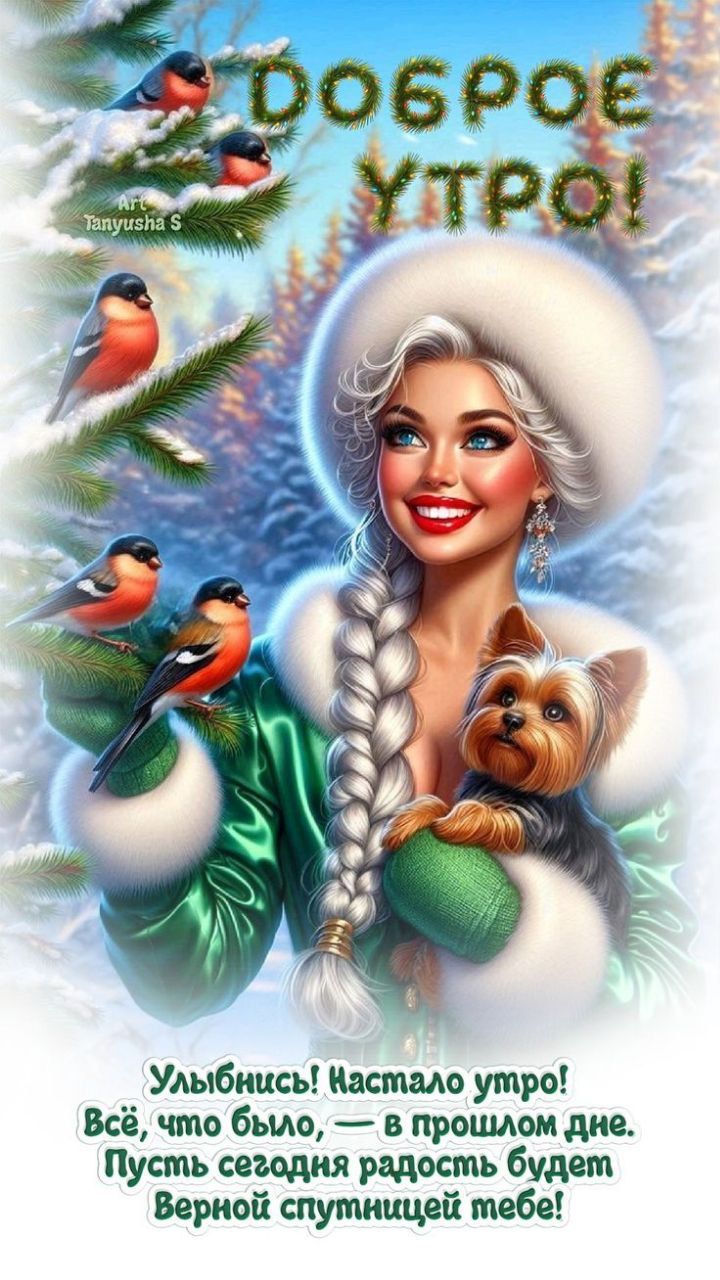 Доброе утро! Улыбнись! Настало утро! Всё, что было, — в прошлые дни. Пусть сегодня радостью будем верной спутницей тебе!