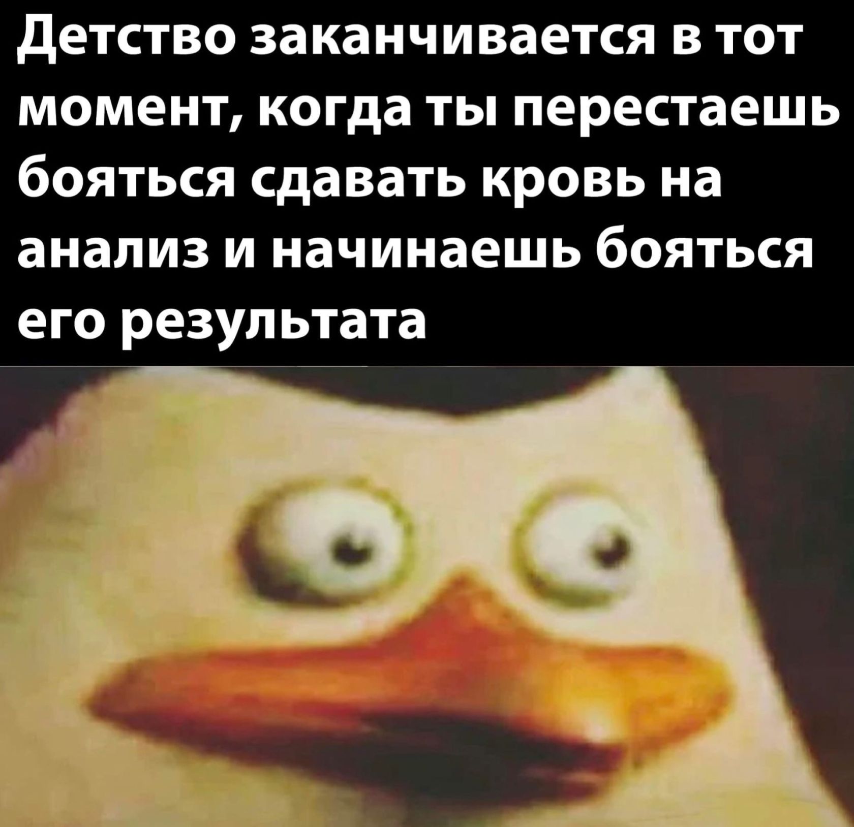 дЕТСТВО ЗЗКЗНЧИВЗЕТСЯ В ТОТ момент когда ТЫ перестаешь бОЯТЬСЯ сдавать КРОВЬ на анализ И начинаешь бОЯТЬСЯ ЕГО результата