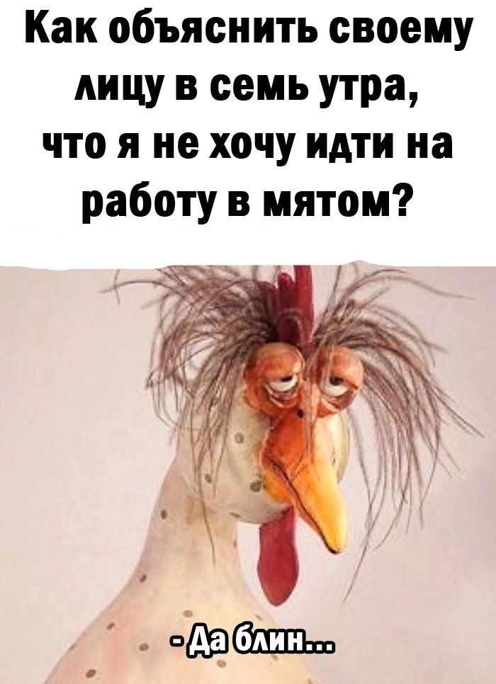 Как объяснить своему лицу в семь утра что я не ХОЧУ идти на работу в пятом