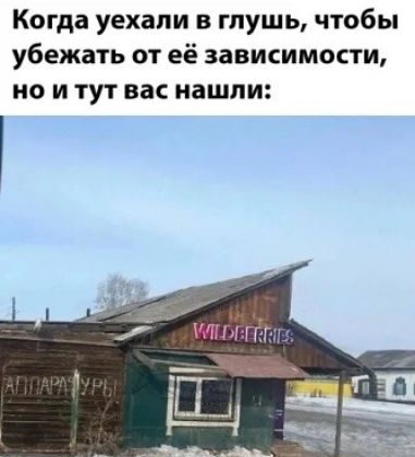 Когда уехали в глушь чтобы убежать от её зависимости но и тут вас нашли