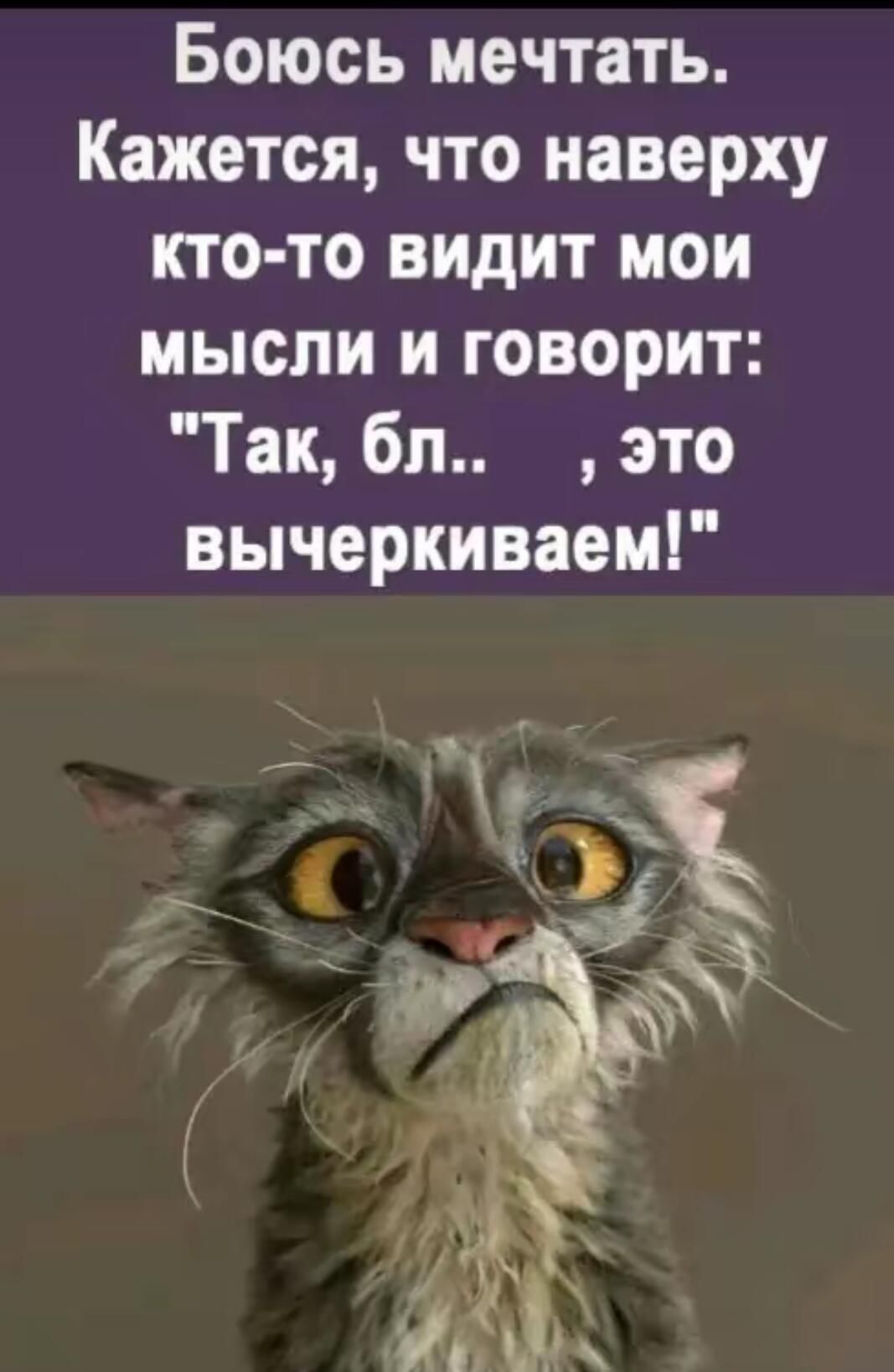 Боюсь мечтать Кажется что наверху кто то видит мои мысли и говорит Так бл это вычеркиваем