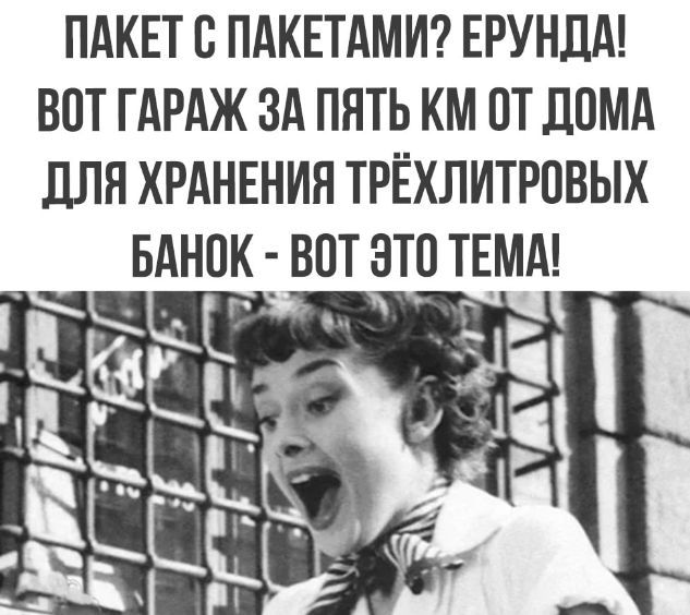 ПАКЕТ С ПАКЕТАМИ ЕРУНДА ВОТ ГАРАЖ ЗА ПЯТЬ КМ Т ДОМА ДЛЯ ХРАНЕНИЯ ТРЁХЛИТРОВЫХ