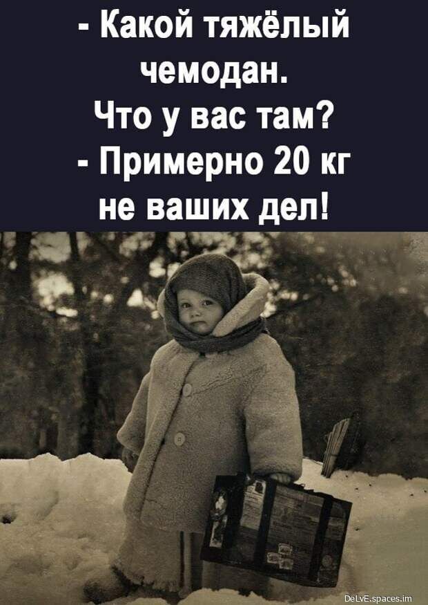 Какой тяжёлый чемодан Что у вас там Примерно 20 кг не ваших дел 8 аста ОНИ З о3