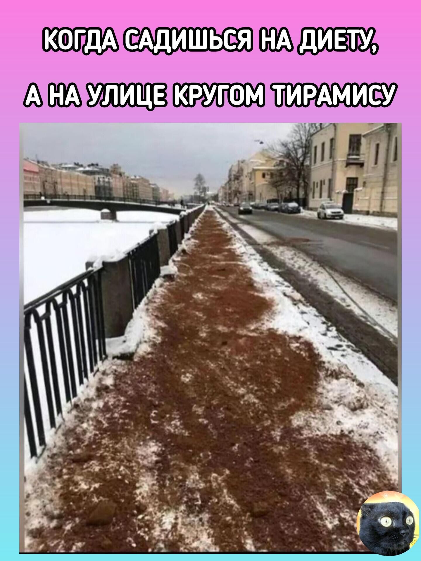 КОГДА САДИШЬСЯ НА ДИЕТУ,
А НА УЛИЦЕ КРУГОМ ТИРАМИСУ