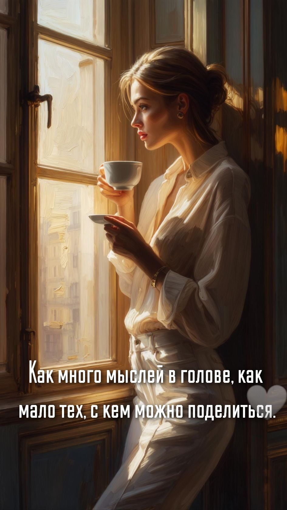 Как много мыслей в голове, как мало тех, с кем можно поделиться.
