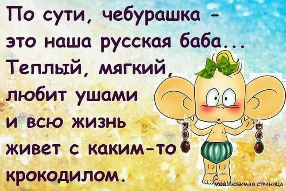 По сути чебурщ это наша русская баба Теплый мягкий _любит ушами и всю жизнь ЖИВСТ С КОКИМТО КРОКОДИПОМ