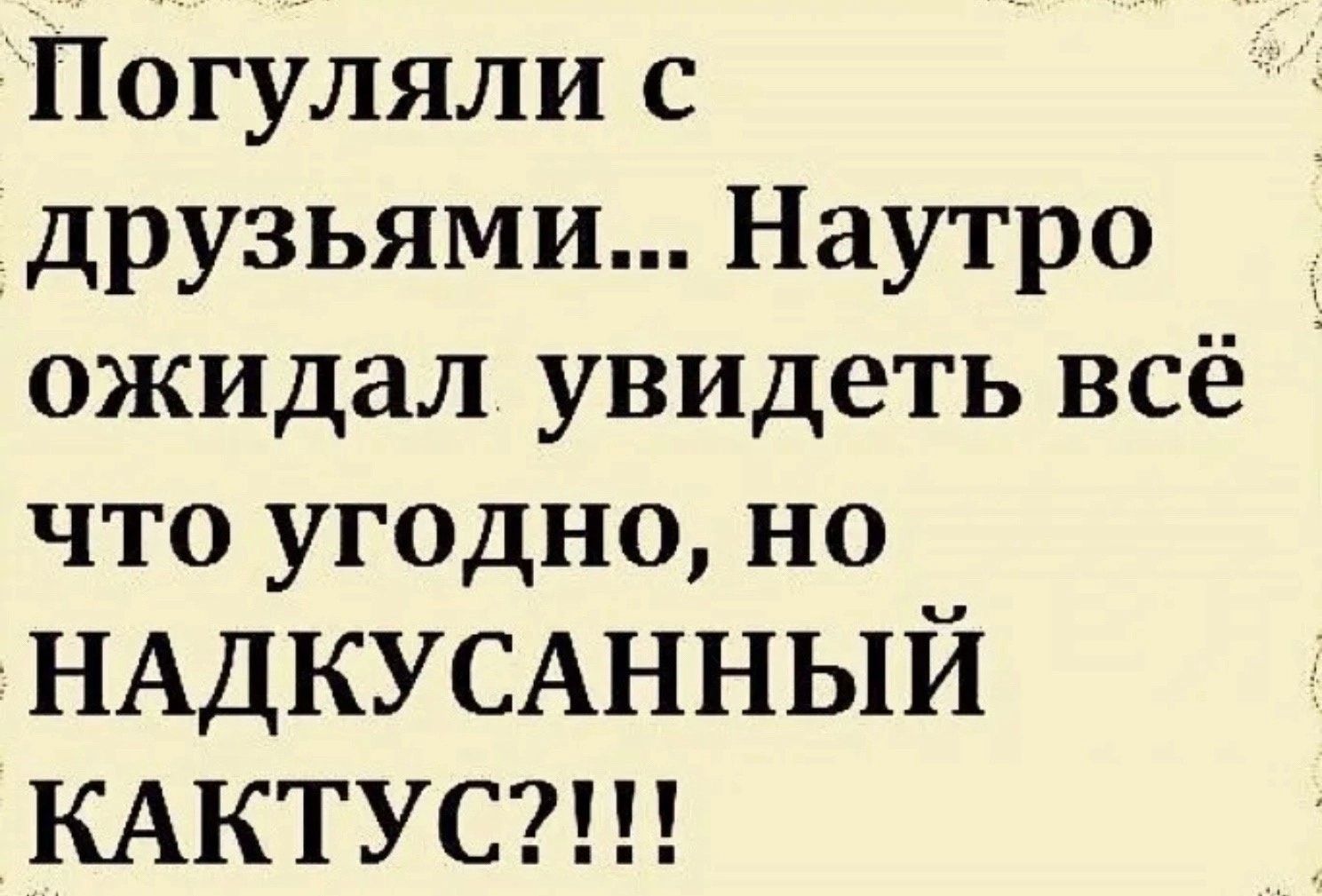 Погуляли с друзьями Наутро ожидал увидеть всё что угодно но НАДКУСАННЫЙ КАКТУС