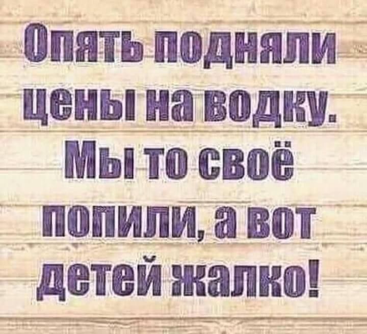 опять подняли цены на водку Мы то своё попили азот _ детей жалко