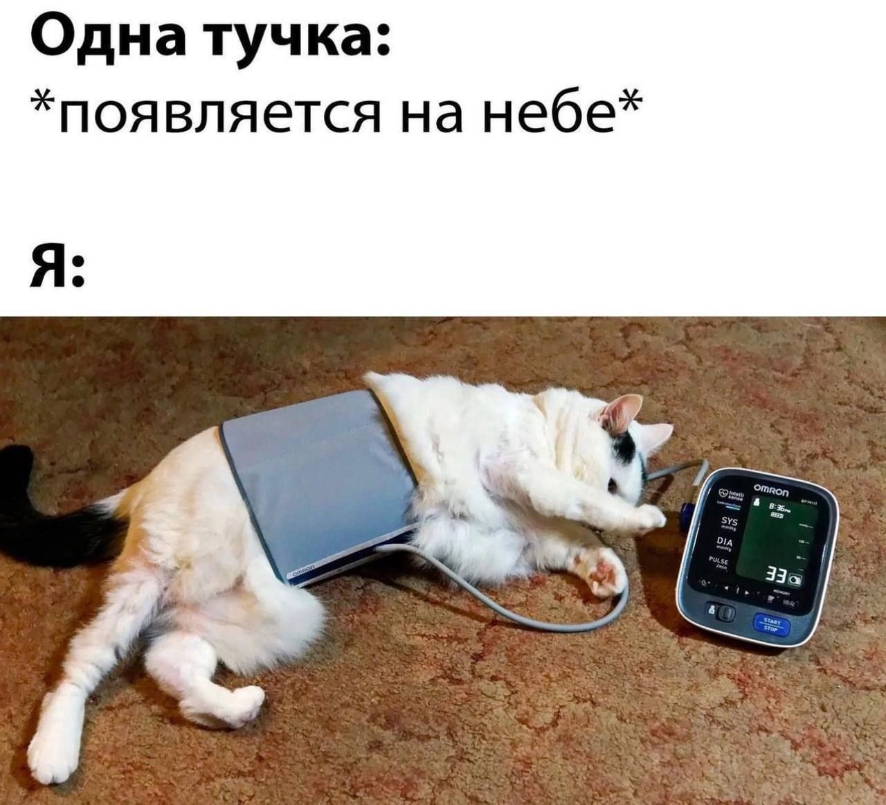 Одна тучка появляется на небе