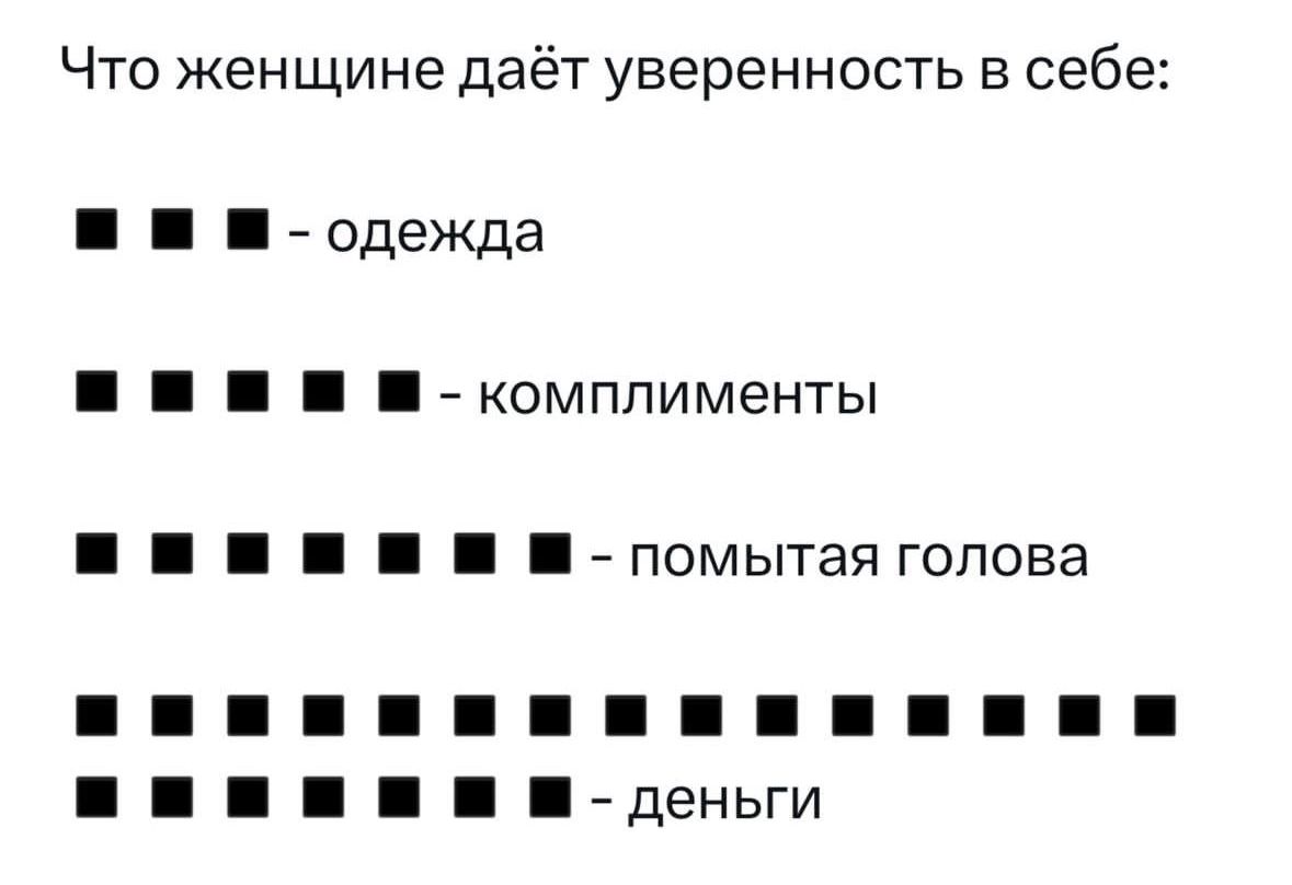 Что женщине даёт уверенность в себе одежда ннн комплименты ннинин Н помытая голова ннн ннн ш деньги