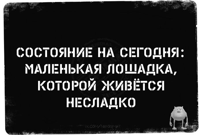 СОСТОЯНИЕ НА СЕГОДНЯ МАЛЕНЬКАЯ ЛОШАДКА КОТОРОЙ ЖИВЁТСЯ НЕСЛАДКО