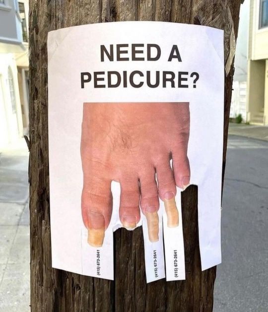 NEED A PEDICURE?