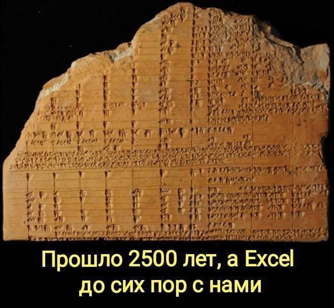 Прошло 2500 лет, а Excel до сих пор с нами