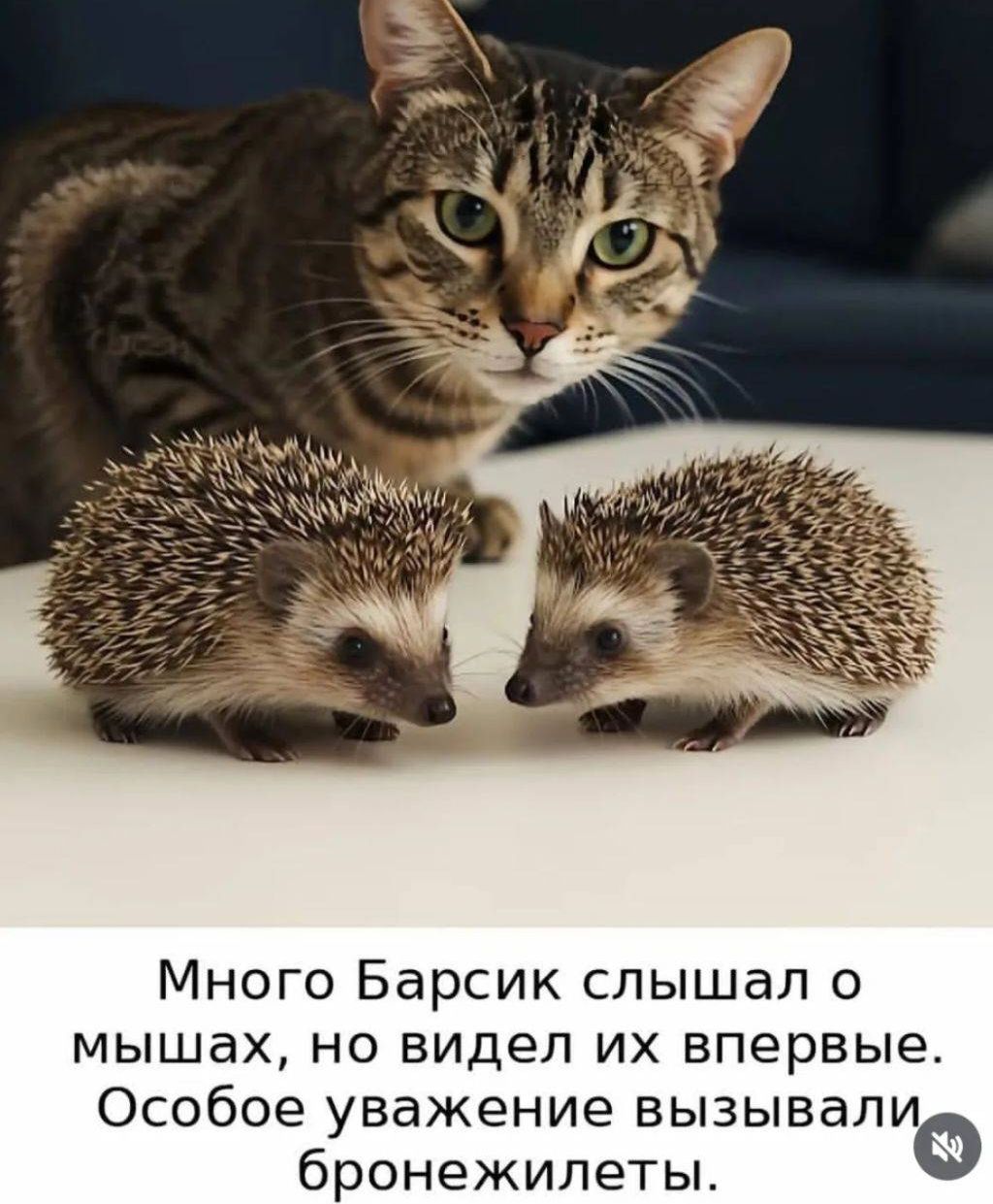 Много Барсик слышал о мышах, но видел их впервые. Особое уважение вызывали бронежилеты.