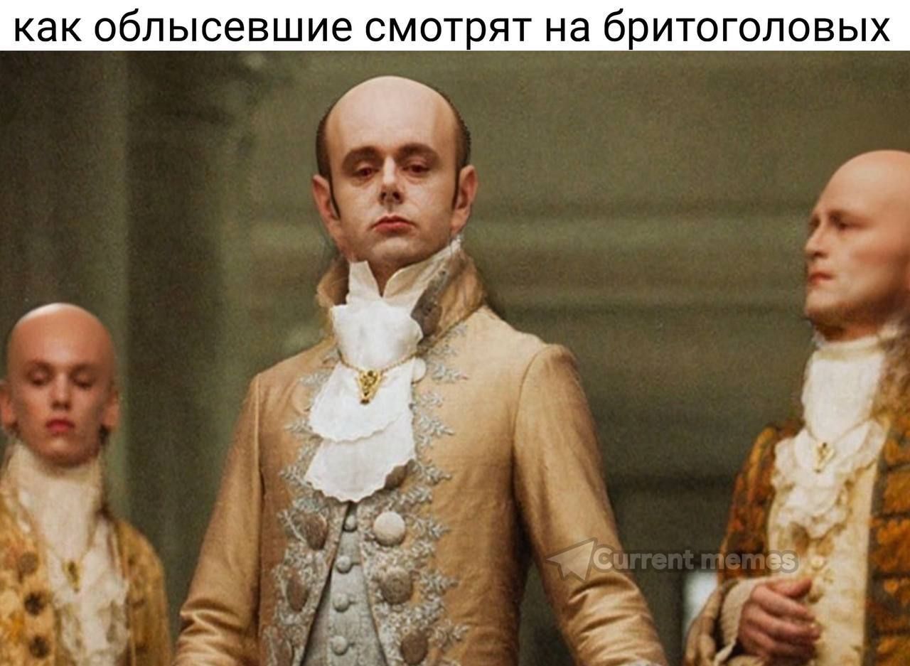 как лысеющие смотрят на бритоголовых